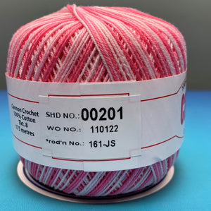 Cannon Mercerized  Multicolors Batch 1 Cotton Crochet Thread (Single Ball)