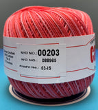 Cannon Mercerized  Multicolors Batch 3 Cotton Crochet Thread (Single ball)