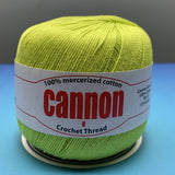 Cannon Mercerized Cotton Crochet Thread Plain Colors (Box of 12 balls)