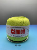 Cannon Mercerized (White, Black, Natural, BC050, BC051, MB767) Cotton Crochet Thread (Single Ball)