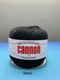 Cannon Mercerized (White, Black, Natural, BC050, BC051, MB767) Cotton Crochet Thread (Single Ball)