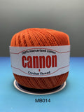 Cannon Mercerized (White, Black, Natural, BC050, BC051, MB767) Cotton Crochet Thread (Single Ball)