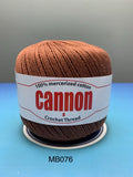 Cannon Mercerized (White, Black, Natural, BC050, BC051, MB767) Cotton Crochet Thread (Single Ball)