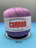 Cannon Mercerized (White, Black, Natural, BC050, BC051, MB767) Cotton Crochet Thread (Single Ball)