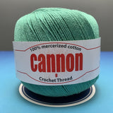 Cannon Mercerized Cotton Crochet Thread Plain Colors (Box of 12 balls)