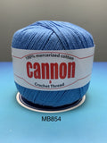 Cannon Mercerized (White, Black, Natural, BC050, BC051, MB767) Cotton Crochet Thread (Single Ball)