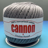 Cannon Mercerized Cotton Crochet Thread Plain Colors (Box of 12 balls)