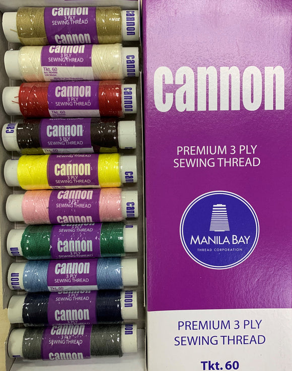 Cannon 3 ply 100 meters sewing thread (Fast Selling Shades)