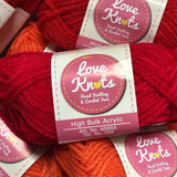 Love Knots 15 grams (Shade 00036 to 00064) Acrylic Yarn