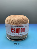 Cannon Mercerized (White, Black, Natural, BC050, BC051, MB767) Cotton Crochet Thread (Single Ball)