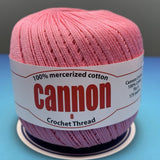 Cannon Mercerized Cotton Crochet Thread Plain Colors (Box of 12 balls)