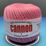 Cannon Mercerized Cotton Crochet Thread Plain Colors (Box of 12 balls)