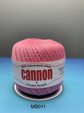 Cannon Mercerized (White, Black, Natural, BC050, BC051, MB767) Cotton Crochet Thread (Single Ball)