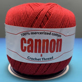 Cannon Mercerized Cotton Crochet Thread Plain Colors (Box of 12 balls)