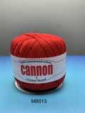 Cannon Mercerized (White, Black, Natural, BC050, BC051, MB767) Cotton Crochet Thread (Single Ball)