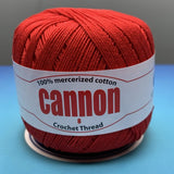 Cannon Mercerized Cotton Crochet Thread Plain Colors (Box of 12 balls)