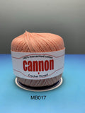 Cannon Mercerized (White, Black, Natural, BC050, BC051, MB767) Cotton Crochet Thread (Single Ball)