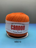 Cannon Mercerized (White, Black, Natural, BC050, BC051, MB767) Cotton Crochet Thread (Single Ball)