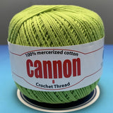 Cannon Mercerized Cotton Crochet Thread Plain Colors (Box of 12 balls)