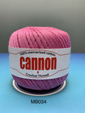 Cannon Mercerized (White, Black, Natural, BC050, BC051, MB767) Cotton Crochet Thread (Single Ball)