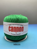 Cannon Mercerized (White, Black, Natural, BC050, BC051, MB767) Cotton Crochet Thread (Single Ball)