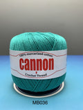 Cannon Mercerized (White, Black, Natural, BC050, BC051, MB767) Cotton Crochet Thread (Single Ball)