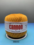 Cannon Mercerized (White, Black, Natural, BC050, BC051, MB767) Cotton Crochet Thread (Single Ball)