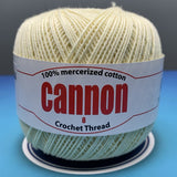 Cannon Mercerized Cotton Crochet Thread Plain Colors (Box of 12 balls)