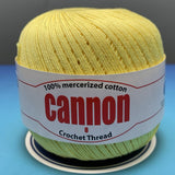 Cannon Mercerized Cotton Crochet Thread Plain Colors (Box of 12 balls)