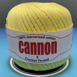 Cannon Mercerized Cotton Crochet Thread Plain Colors (Box of 12 balls)