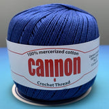 Cannon Mercerized Cotton Crochet Thread Plain Colors (Box of 12 balls)