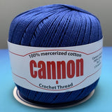 Cannon Mercerized Cotton Crochet Thread Plain Colors (Box of 12 balls)