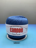 Cannon Mercerized (White, Black, Natural, BC050, BC051, MB767) Cotton Crochet Thread (Single Ball)