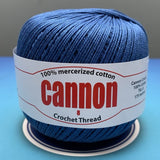 Cannon Mercerized Cotton Crochet Thread Plain Colors (Box of 12 balls)