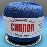 Cannon Mercerized Cotton Crochet Thread Plain Colors (Box of 12 balls)