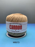 Cannon Mercerized (White, Black, Natural, BC050, BC051, MB767) Cotton Crochet Thread (Single Ball)