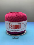 Cannon Mercerized (White, Black, Natural, BC050, BC051, MB767) Cotton Crochet Thread (Single Ball)