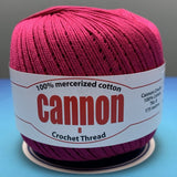 Cannon Mercerized Cotton Crochet Thread Plain Colors (Box of 12 balls)