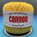 Cannon Mercerized Cotton Crochet Thread Plain Colors (Box of 12 balls)