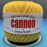 Cannon Mercerized Cotton Crochet Thread Plain Colors (Box of 12 balls)