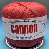 Cannon Mercerized Cotton Crochet Thread Plain Colors (Box of 12 balls)