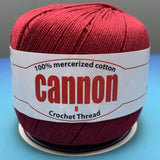 Cannon Mercerized Cotton Crochet Thread Plain Colors (Box of 12 balls)