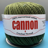 Cannon Mercerized Cotton Crochet Thread Plain Colors (Box of 12 balls)