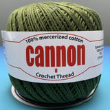 Cannon Mercerized Cotton Crochet Thread Plain Colors (Box of 12 balls)