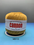 Cannon Mercerized (White, Black, Natural, BC050, BC051, MB767) Cotton Crochet Thread (Single Ball)