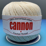 Cannon Mercerized Cotton Crochet Thread Plain Colors (Box of 12 balls)