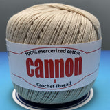 Cannon Mercerized Cotton Crochet Thread Plain Colors (Box of 12 balls)