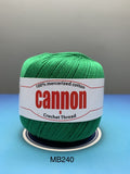 Cannon Mercerized (White, Black, Natural, BC050, BC051, MB767) Cotton Crochet Thread (Single Ball)