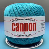 Cannon Mercerized Cotton Crochet Thread Plain Colors (Box of 12 balls)