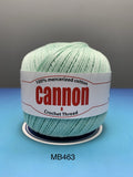 Cannon Mercerized (MB076 to MB850) Cotton Crochet Thread (Single Ball)